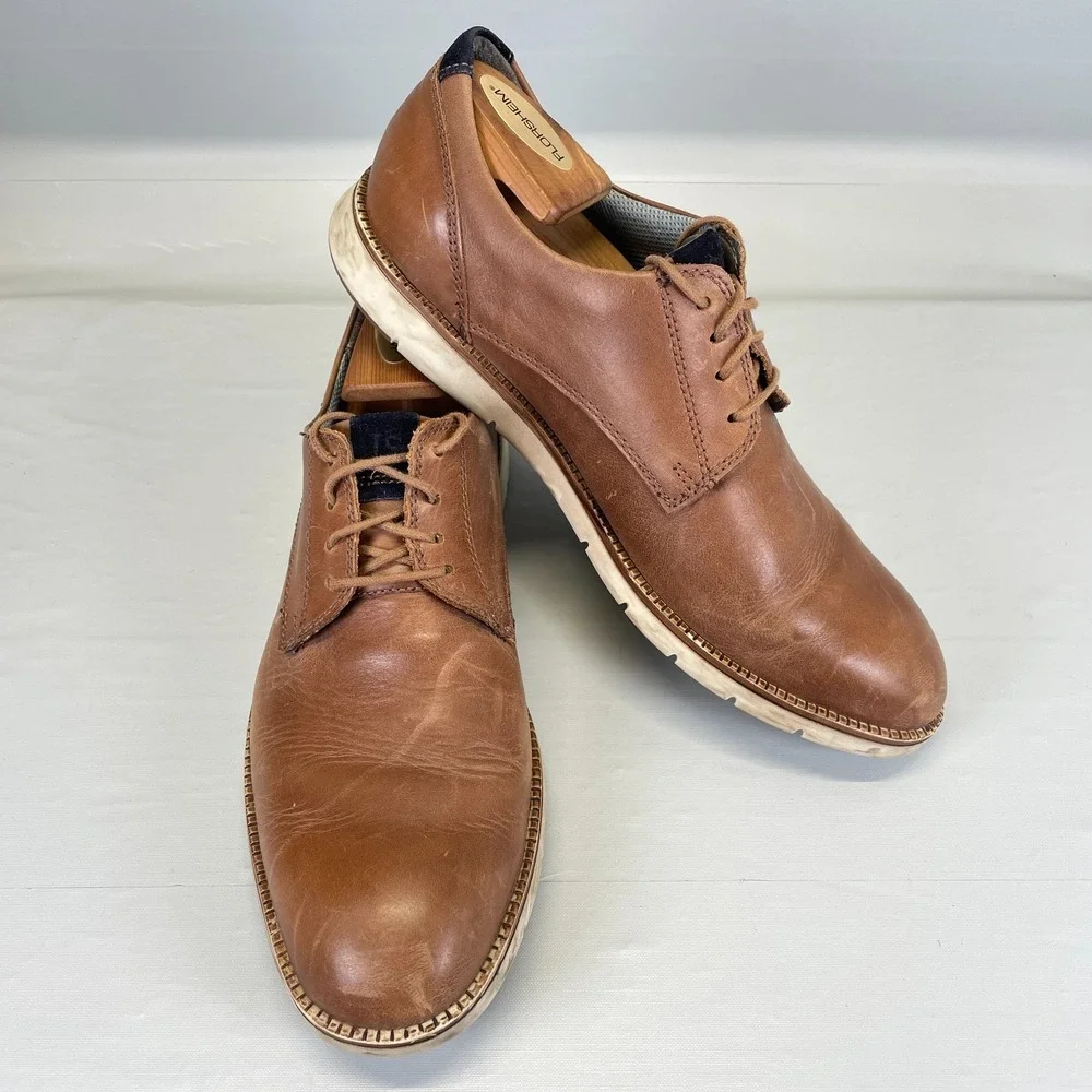Josef Seibel Tyler Oxford Shoes Mens Size 42 US 9 Brown Leather Lace Up Casual